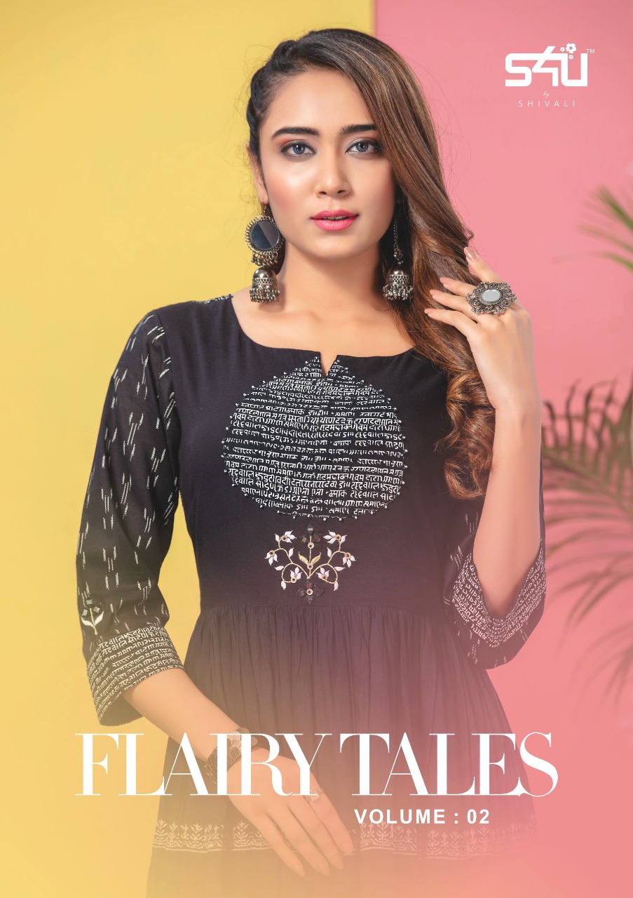 Flairy Tales Vol 2 By S4u Shivali Beutiful Designer Kurtis Wholesale Supplier And Dealer Gujarat