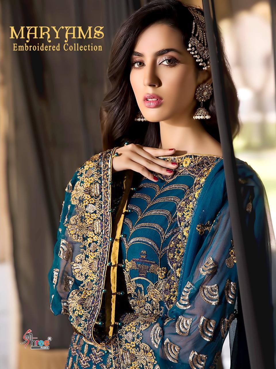Maryam Embroidered Collection By Shree Fab Pakistani Suits Wholesale Supplier Gujarat