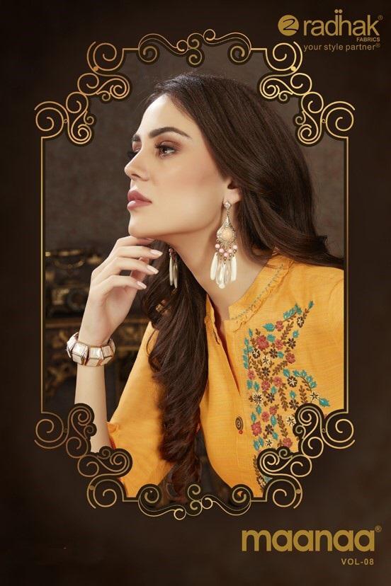 Maanaa 8 By Radhak Kurtis With Bottom  Wholesale Supplier And Dealer Surat