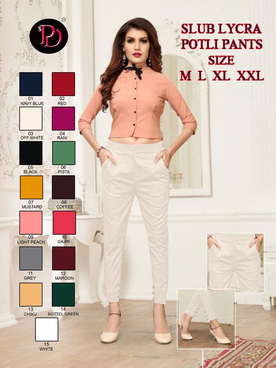 Slub Lycra Pant By Poorvi Pants Wholesale Supplier And Dealer Gujarat