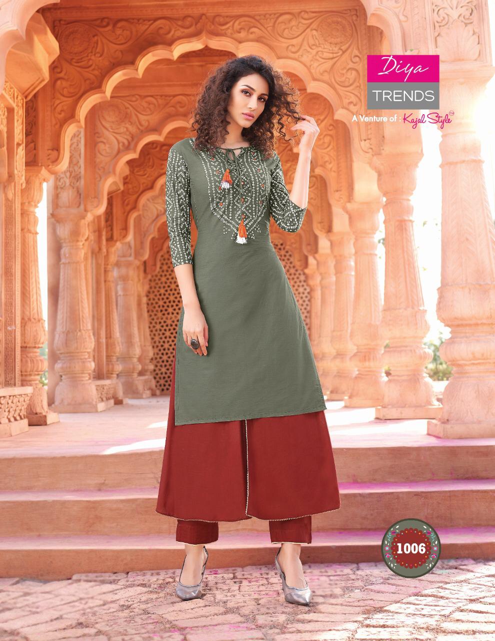 Bandhej Vol 1 By Diya Trends  Kurtis With Bottom  Wholesale Supplier And Dealer Surat