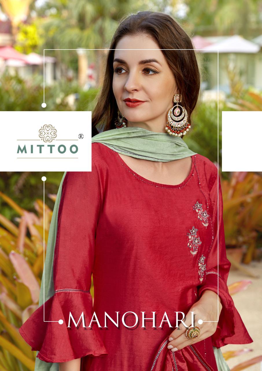 Manohari By Mittoo Banarasi Viscose Kurtis With Bottom And Duppta Wholesale Supplier And Dealer Sura...