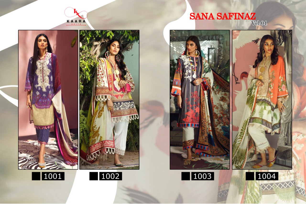 Sana Safinaz Mahay Vol 4 By Kaara Suits Dress Materials Wholesale Supplier And Dealer Gujarat