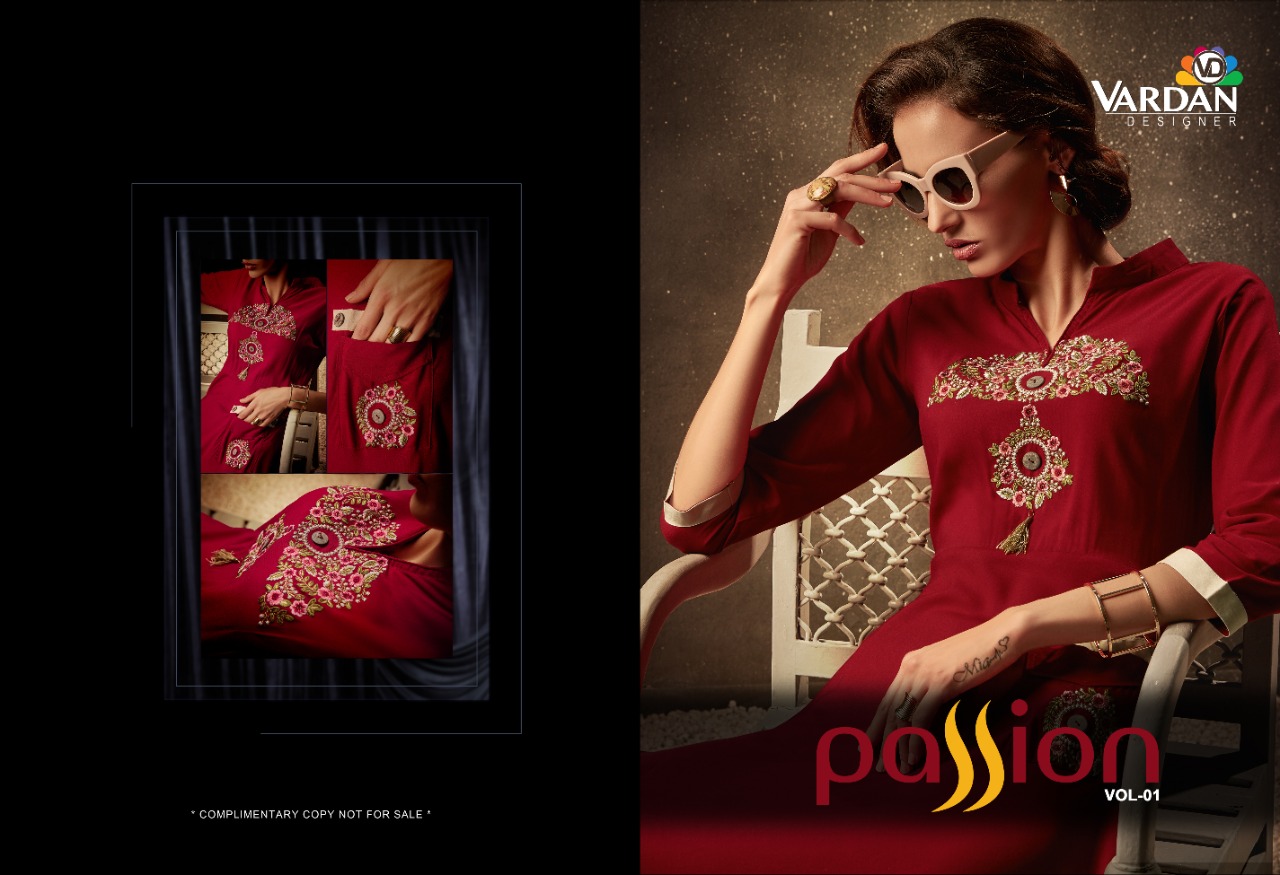 Passion Vol 1 By Vardan Designer Party Wear Kurtis Wholesale Supplier And Dealer Gujarat
