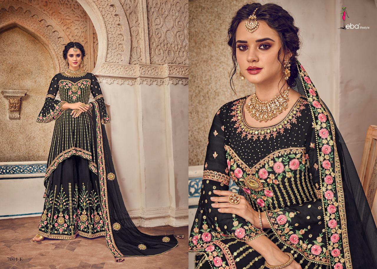 Black Berry Vol 1 By Eba Lifestyle Series 7001 Designer Party Wear Suits Wholesale Supplier Gujarat