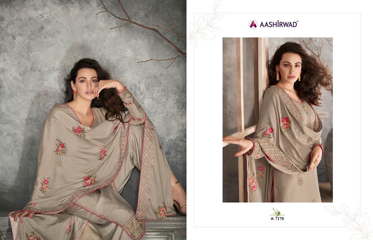 Haseena By Aashirwad Series 7166 To 7171 Designer Party Wear Suits Wholesale Supplier Gujarat