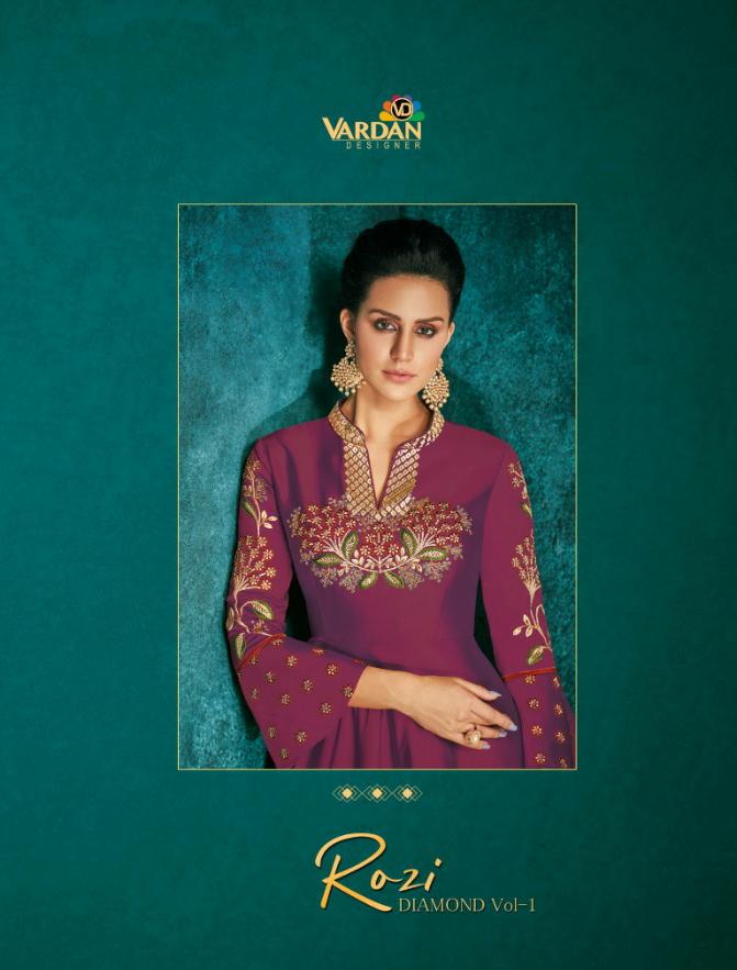 Rozi Diamond Vol 1 By Vardan Silk Gowns Wholesale Supplier And Dealer Gujarat