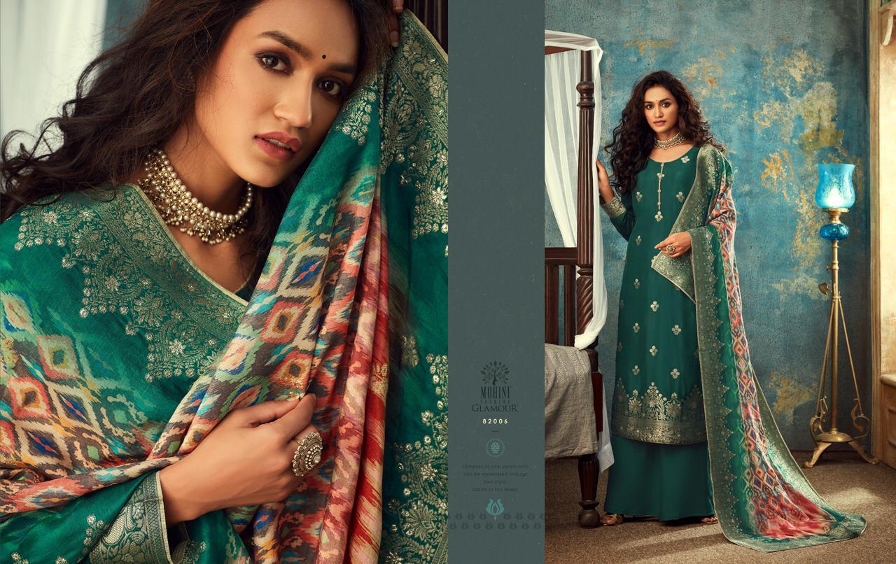 Glamour Vol 82 By Mohini Fashion Series 82001 To 82006 Designer Suits Wholesale Supplier India