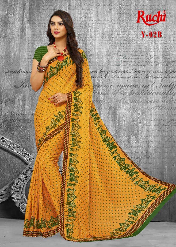Super Kesar Chiffon By Ruchi Sarees Wholesale Supplier And Dealer Gujarat
