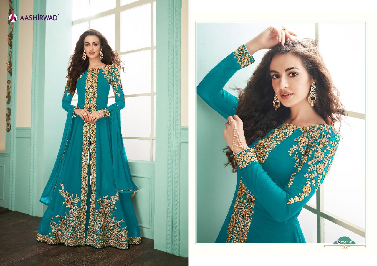 Almirah Gold By Aashirwad Series 7071  Designer Party Wear Suits Wholesale Supplier Gujarat