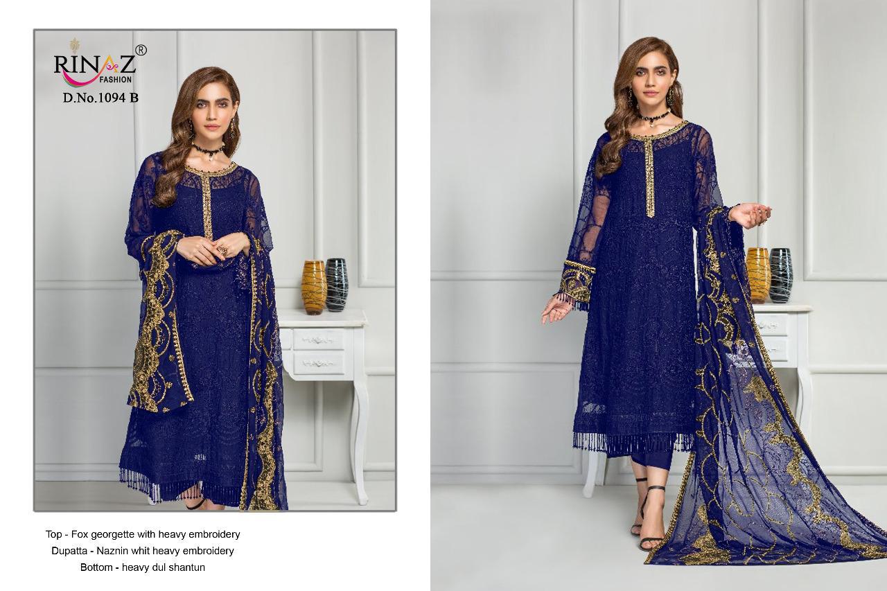 Rinaz Fashion 1094 Colour Pakistani Suits Wholesale Supplier India