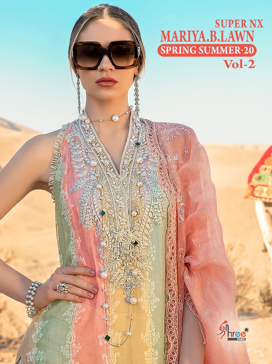 Maria B Lawn Springs 20 Vol 2 By Shree Fabs Pakistani Suits Wholesale Supplier And Dealer Gujarat