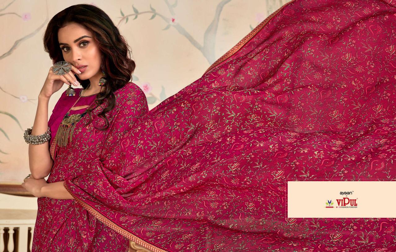Vipul Cat 425 Odhni Series 42507 To 42518 Chiffon Sarees Wholesale Supplier And Dealer Gujarat
