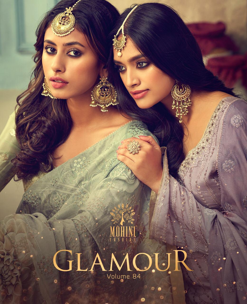 Glamour 84 By Mohini Fashion Series 84001 To 84005 Designer Party Wear Suits Wholesale Supplier Guja...