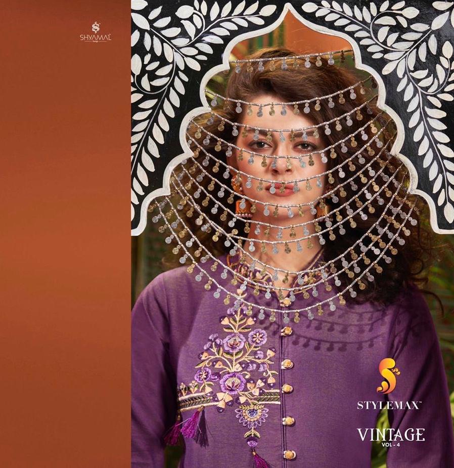 Vintage Vol 4 By Stylemax Series 2001 To 2008 Kurtis With Bottom  Wholesale Supplier And Dealer Sura...