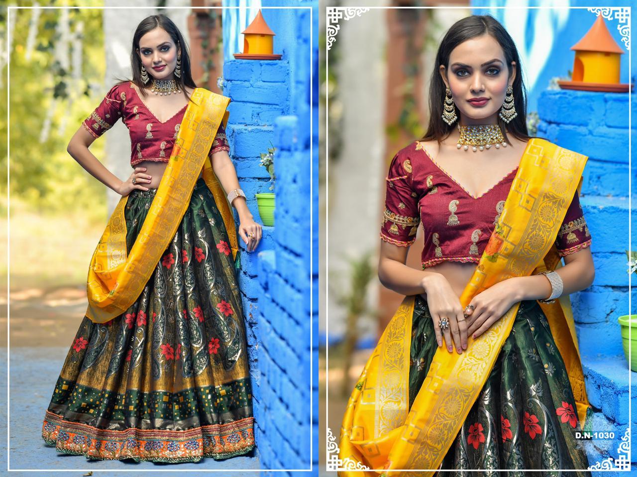 Peafowl Series 1019 Occasion Designer Lehngas Wholesale Supplier And Dealer Gujarat