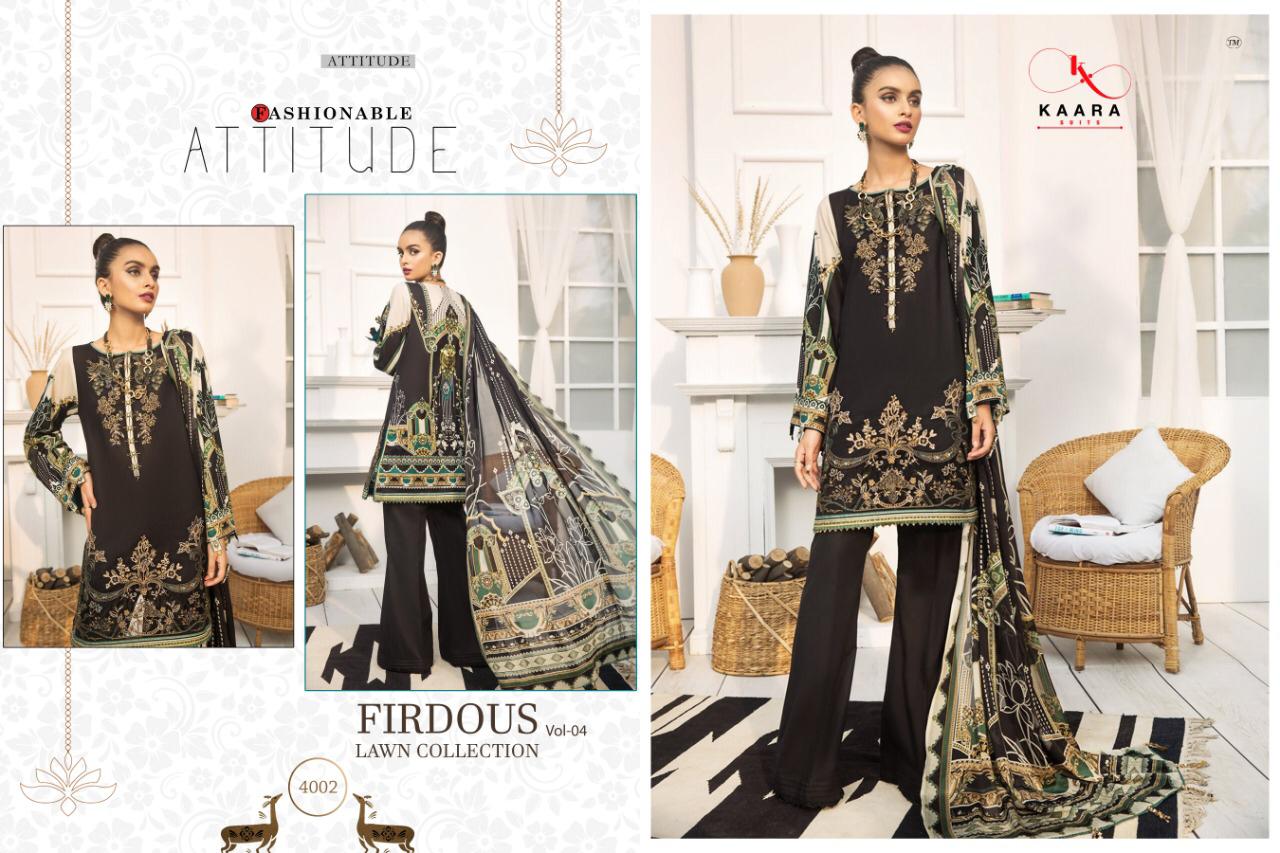 Firdouse Lawn Collection Vol 4 By Kaara Suits Wholesale Supplier And Dealer Gujarat