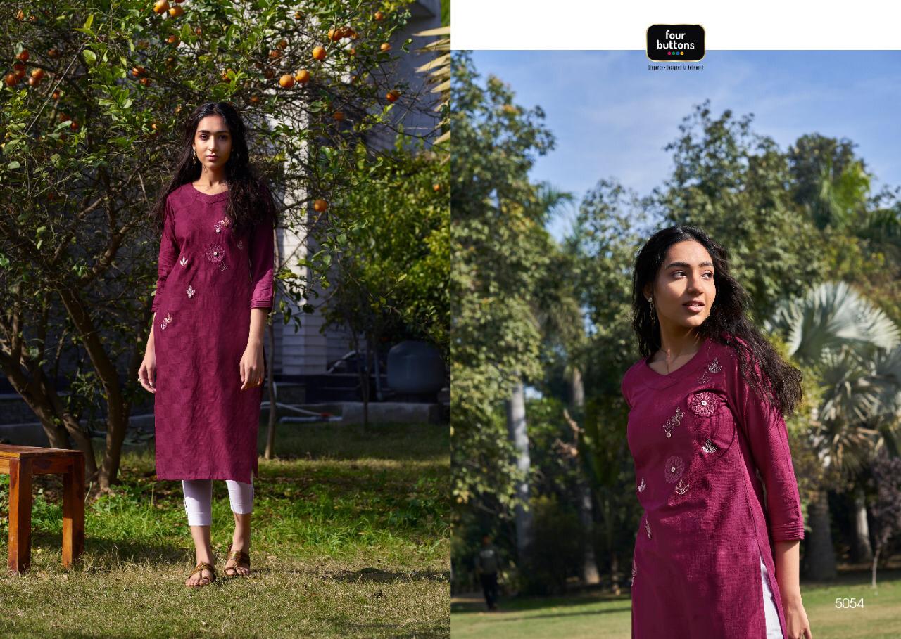 Colors 8 By Four Buttons Kurtis Wholesale Supplier And Dealer Gujarat