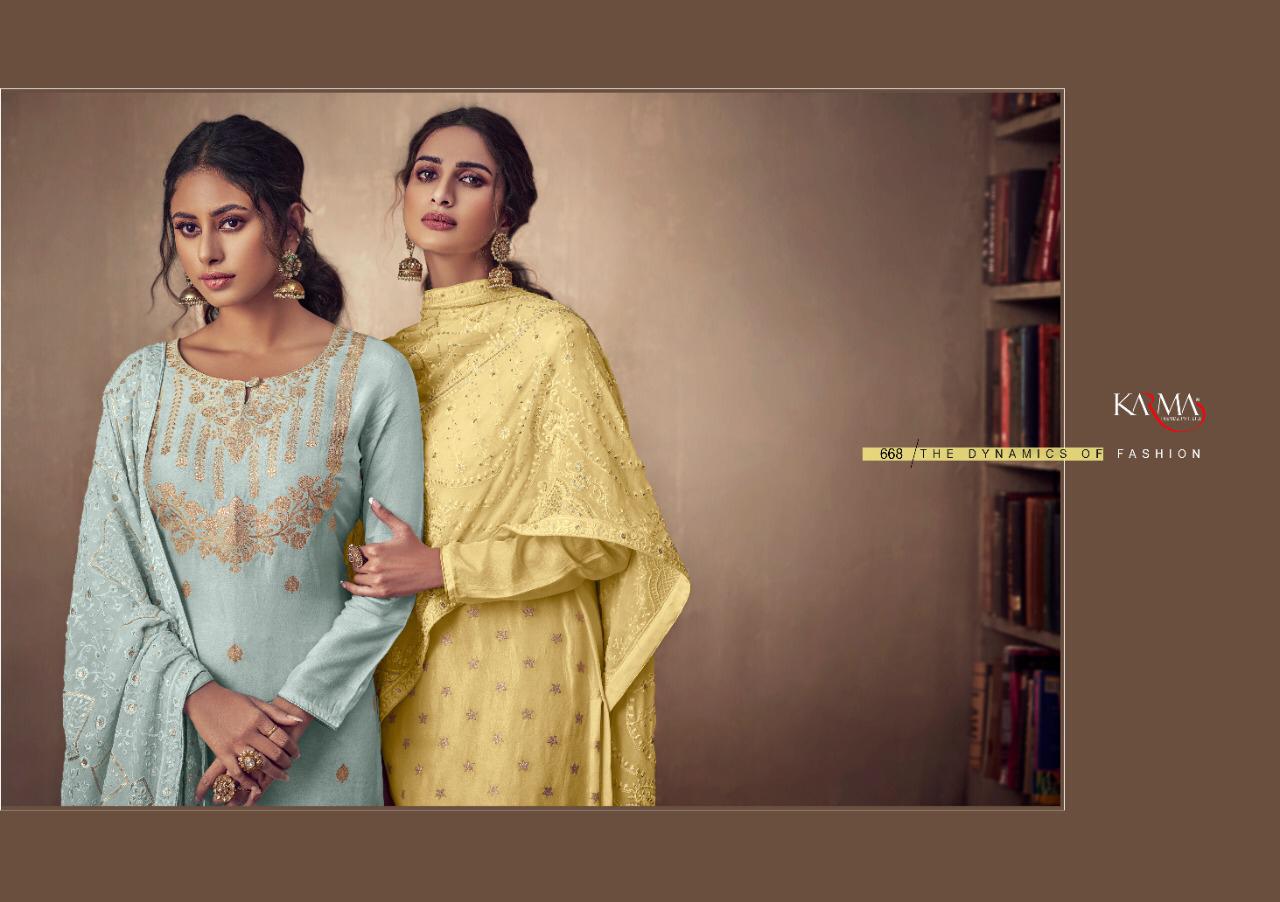 Karma Series 666 Series Designer Suits Wholesale Supplier Gujarat
