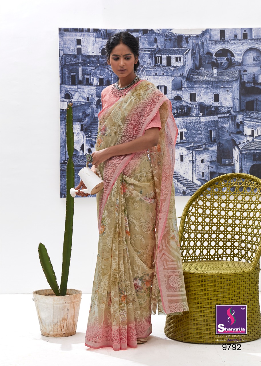 Floral Brasso By Shangrila Sarees Wholesale Supplier And Dealer Gujarat