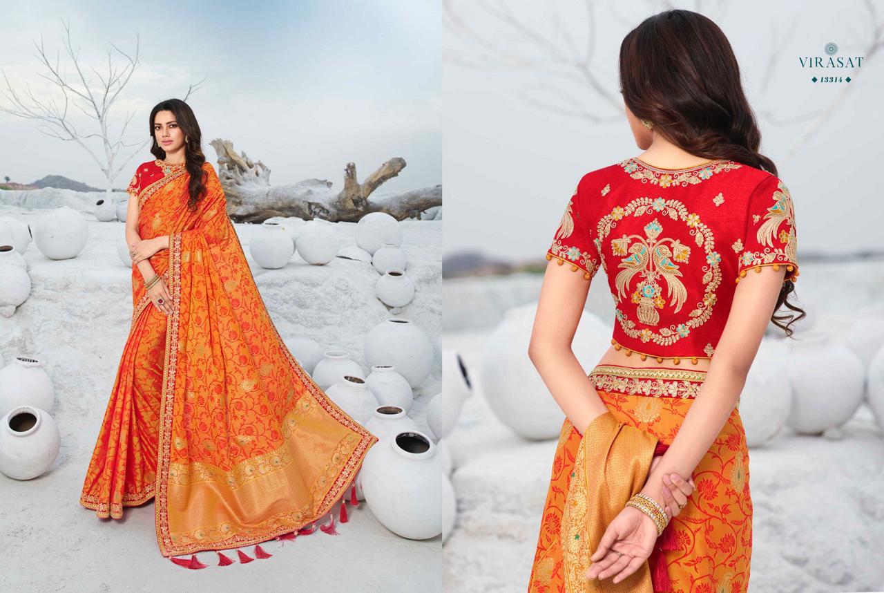 Royal Virasat Vol 39 Series 13312 To 13326 Silk Sarees Set And Single Wholesale Supplier Gujarat