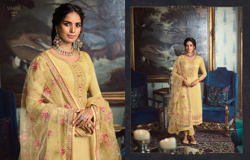 Motif By Glossy Series 1881 To 1888 Designer Party Wear Suits Wholesale Supplier Gujarat