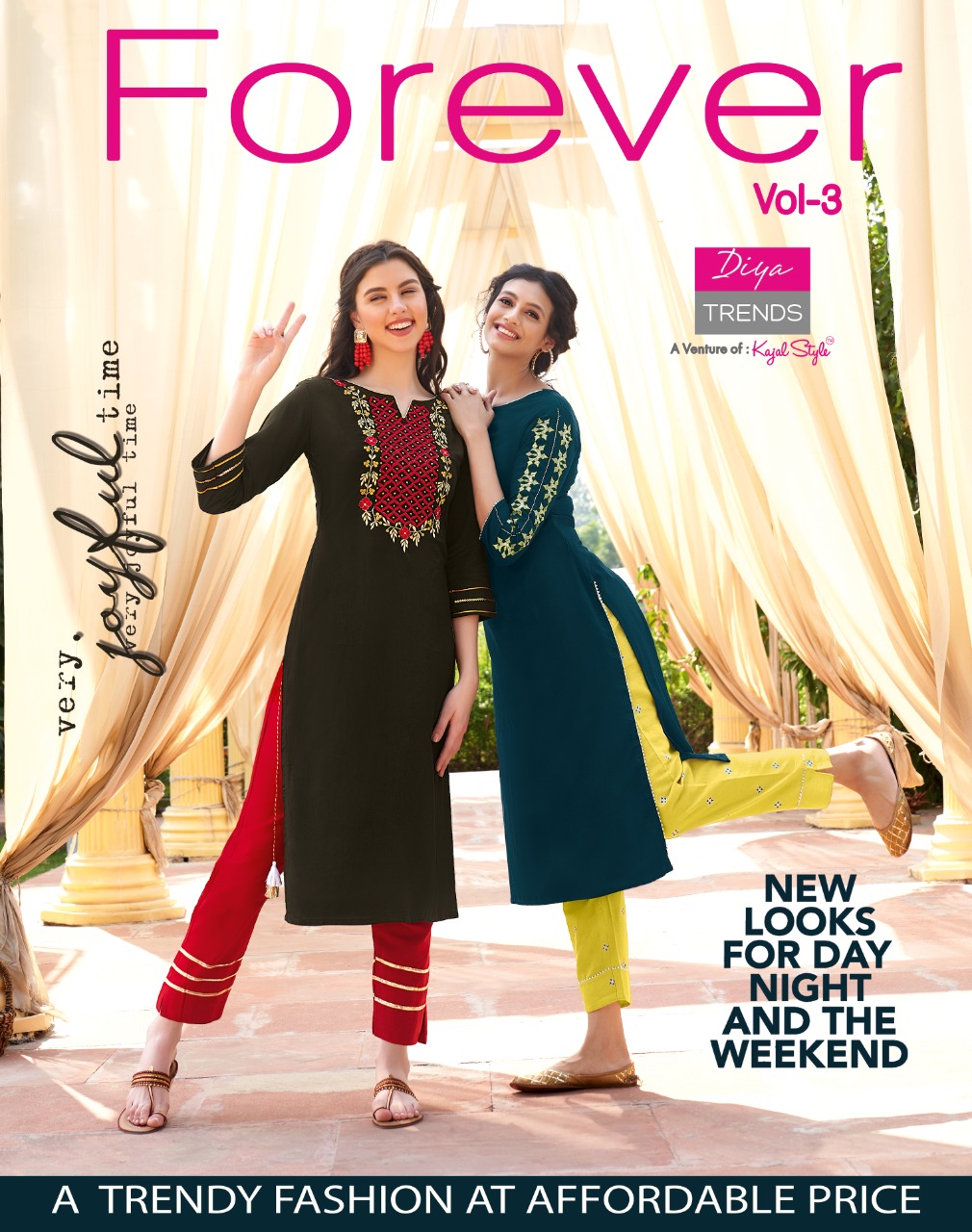 Forever Vol 3 By Diya Trends Kurtis With Bottom  Wholesale Supplier And Dealer Surat