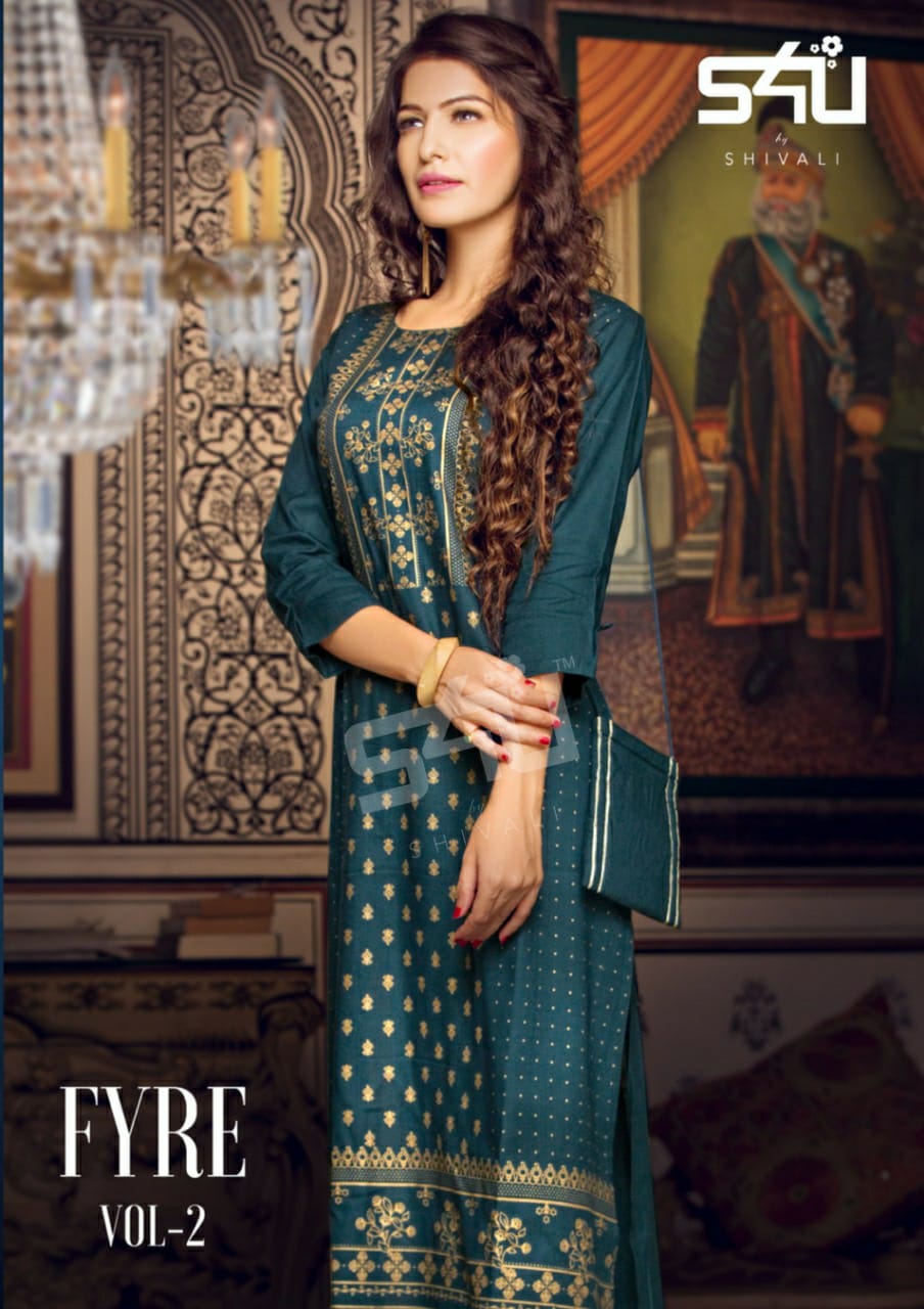 Fyre Vol 2 By S4u Shivali Beutiful Designer Kurtis Wholesale Supplier And Dealer Gujarat