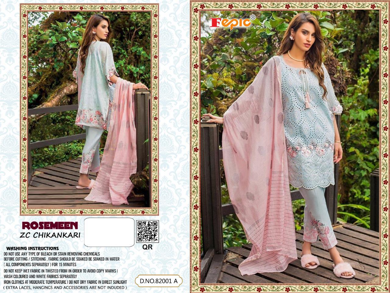 Rosemeen Zc Chikankari By Fepic Pakistani Suits Wholesale Supplier And Dealer Gujarat