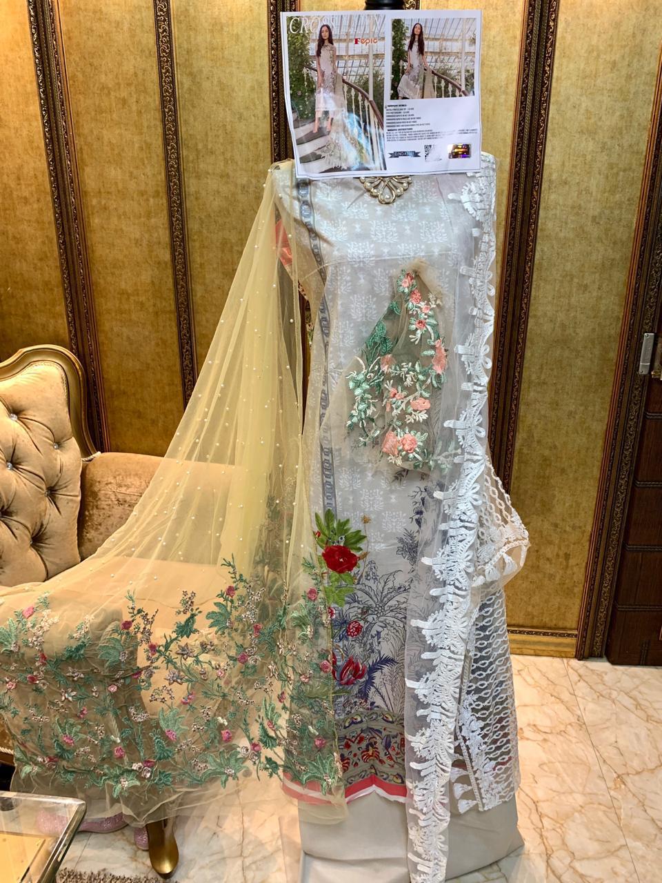 Rosemeen Cross Lawn Super Nx By Fepic Pakistani Suits Wholesale Supplier And Dealer Gujarat