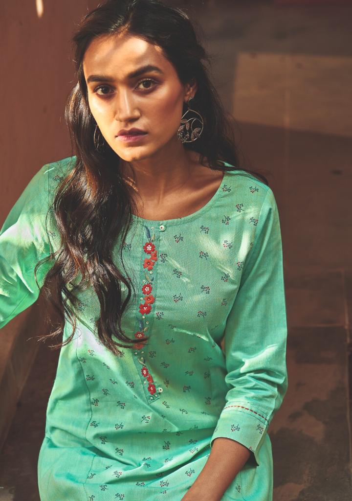 Platinum By Four Buttons Kurtis With Bottom Wholesale Supplier And Dealer Surat