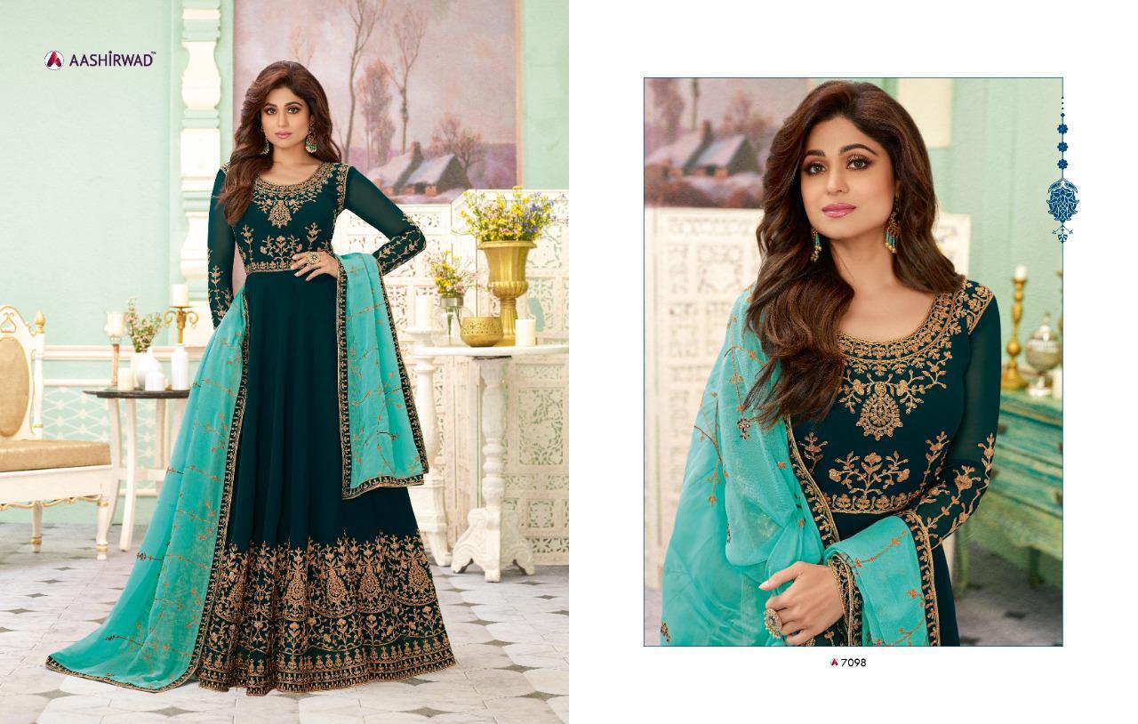 Aarya By Aashirwad Series 7097 Designer Suits Wholesale Supplier And Dealer Surat