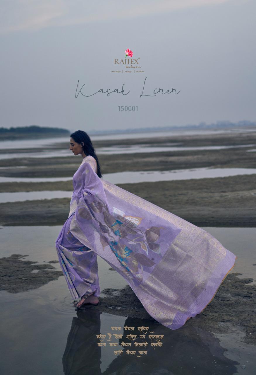 Kasak Linen By Rajtex Series 150001 To 150006 Designer Party Wear Suits Wholesale Supplier Gujarat