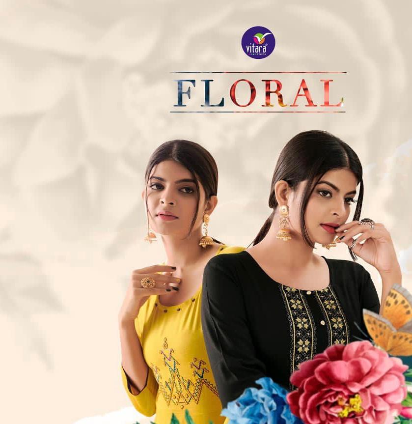 Floral By Vitara Fashion Kurtis With Bottom  Wholesale Supplier And Dealer Surat