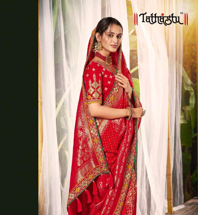Tathastu Series 4001 To 4011 Silk Sarees Set And Single Wholesale Supplier Gujarat