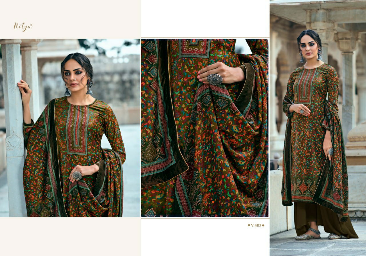 Lt Nitya Velvet Vol 4 Series V401  Designer Suits Wholesale Supplier Gujarat