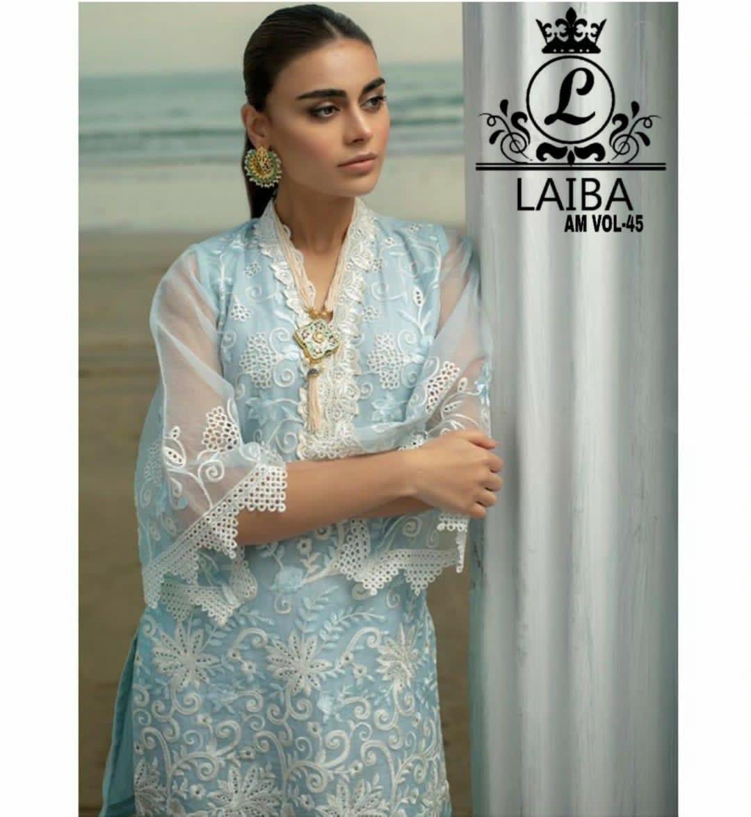 Am Vol 45 By Laiba Kurtis With Bottom Wholesale Supplier And Dealer Surat