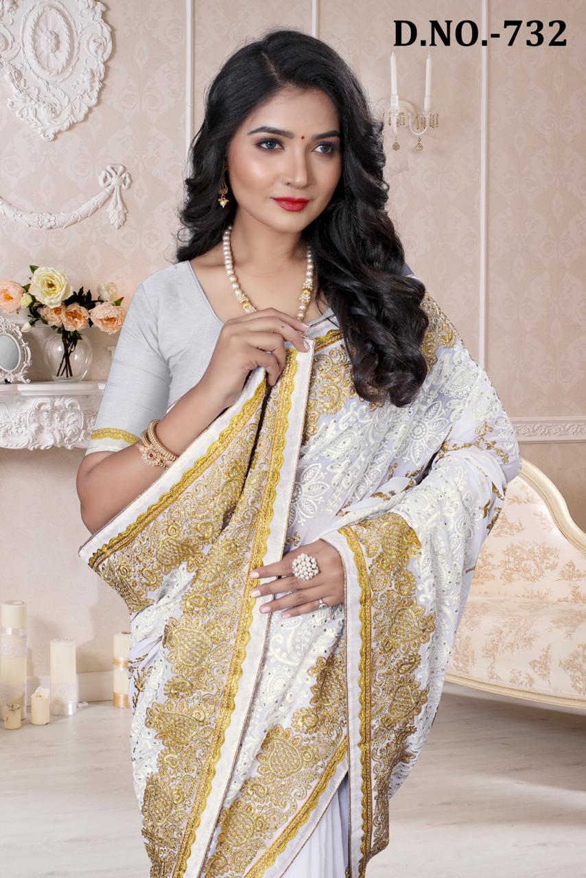 Ruhani Nari Series 731 To 740 Sarees Wholesale Supplier And Dealer Gujarat