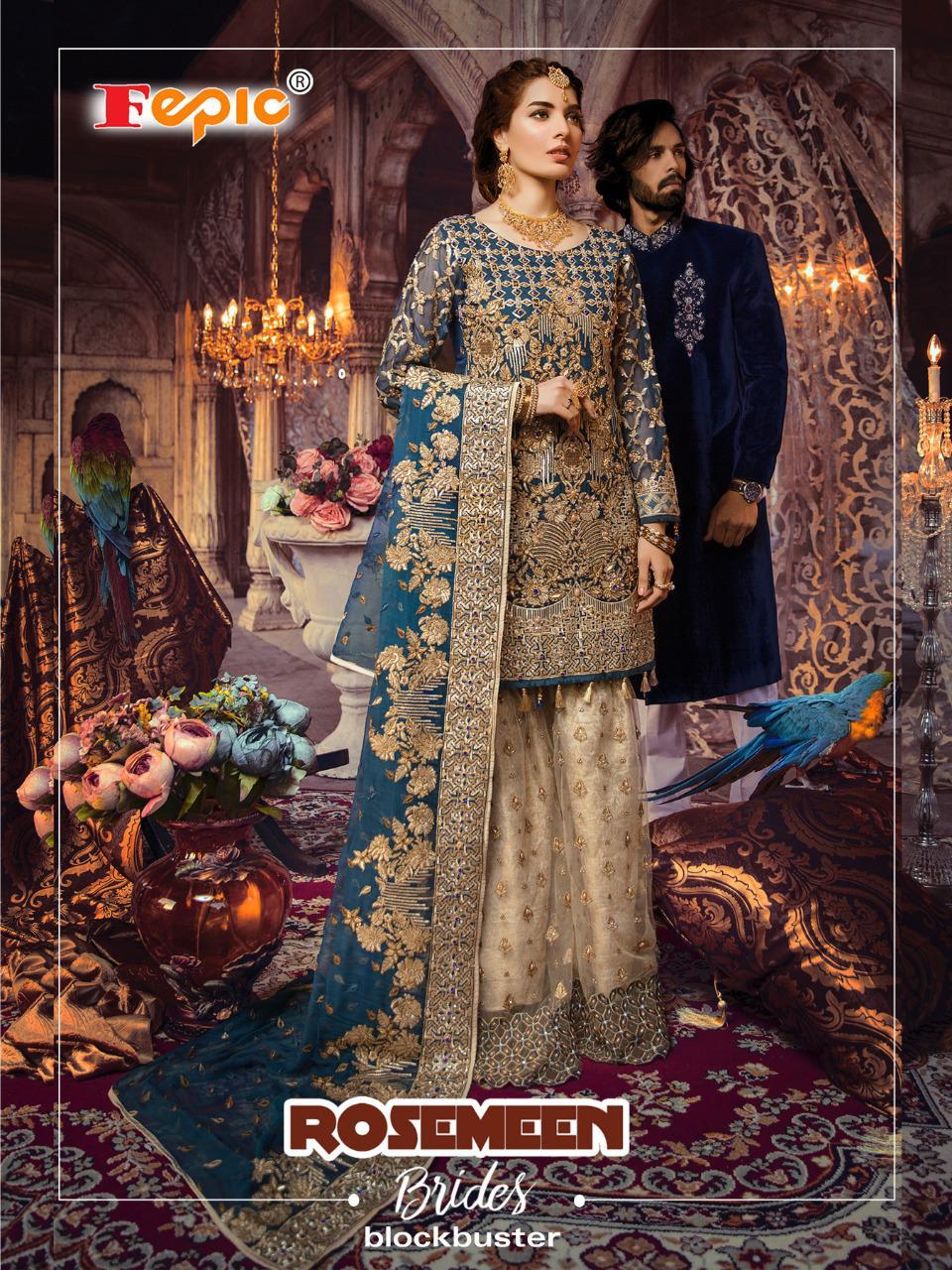 Rosemeen Brides Blockbuster By Fepic Series 39004 Pakistani Suits Wholesale Supplier And Dealer Sura...