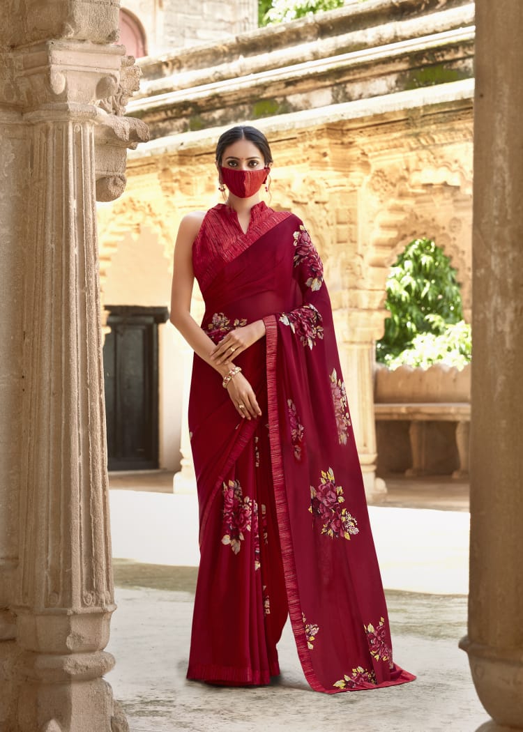 Sanskrit By Kashvi Creation Weightless Sarees A Product Of Lt Fabrics Wholesale Supplier