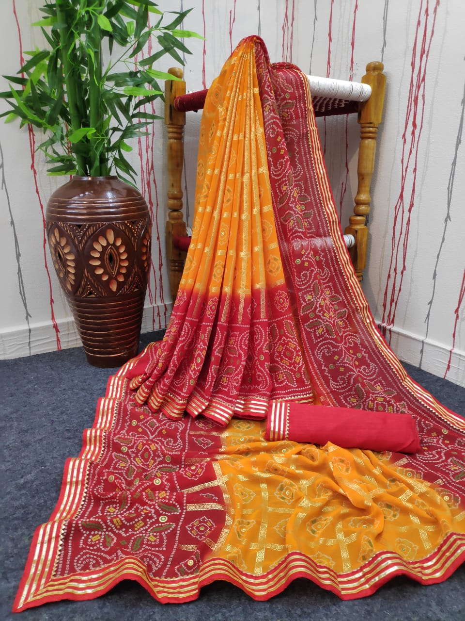Mannat Bhandhani Saree By Nitya Nx Single Available Dealer And Exporter Surat Gujarat