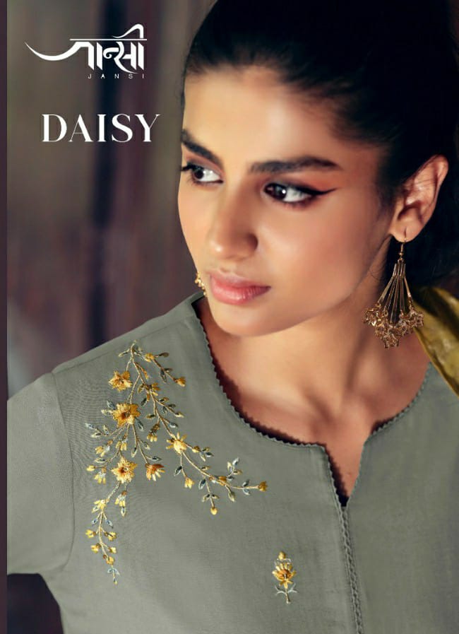 Daisy Kurti With Plazzo And Dupatta By Jansi Manufacturer Traders Surat