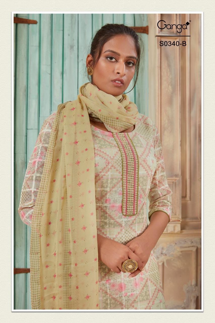 Rabta 340 By Ganga Linen Suits