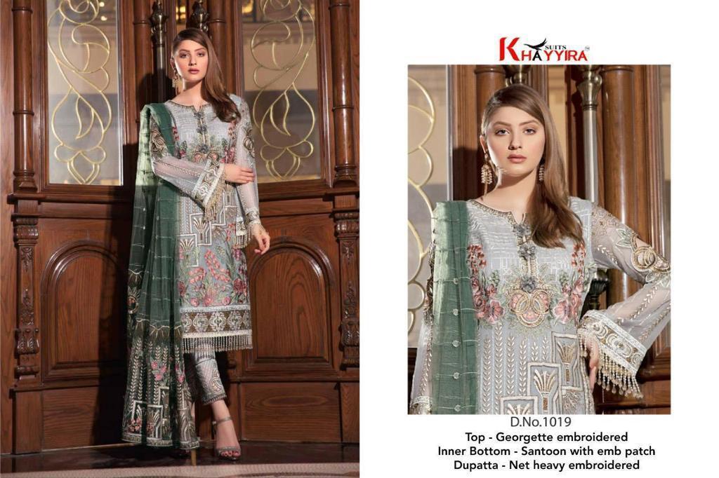 Khayyira Suits D No 1019 Single Available Manufacturer Treaders Surat