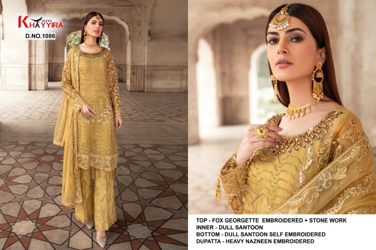 Khayyira Suits D No 1086 Single Available Manufacturer Treaders Surat