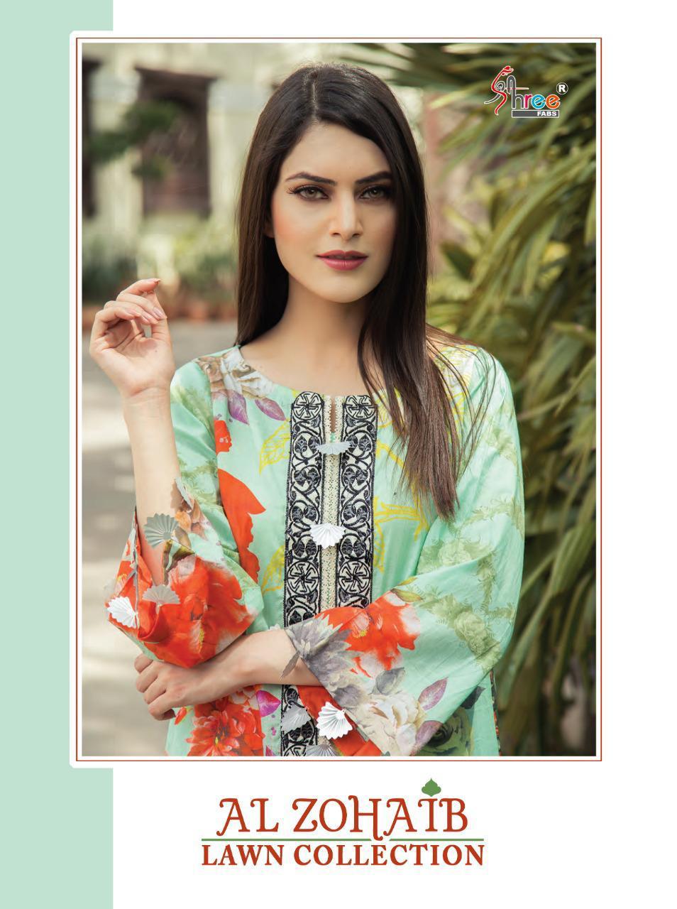 Al Zohaib Lawn Collection By Shree Fabs Manufacturer Treaders Surat