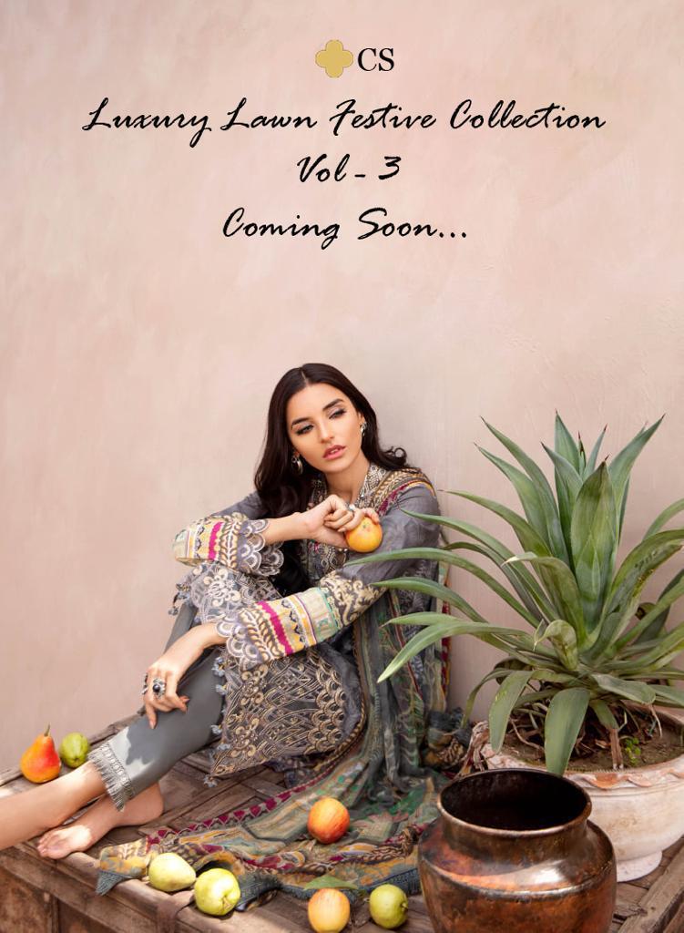 Cs Vol 3 By Luxury Lawn Festive Collection Manufacturer And Dealer From All Over India