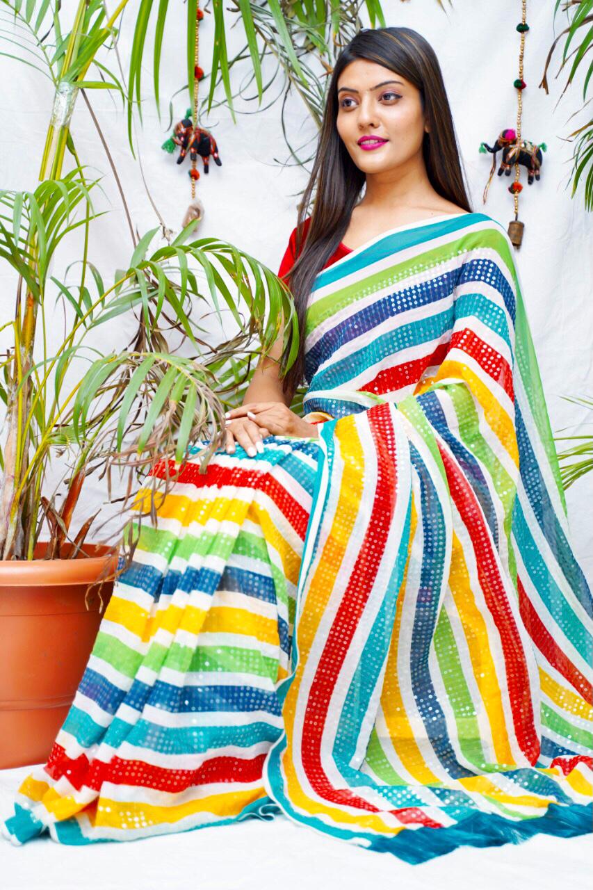 Original Georgette Bollywood Style Saree By Nitya Nx Single And Set Stockiest And Supplier From Sura...