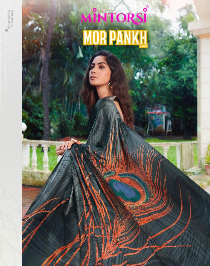 Mor Pankh Satin By Mintorsi Single And Set Stockiest And Supplier From Surat
