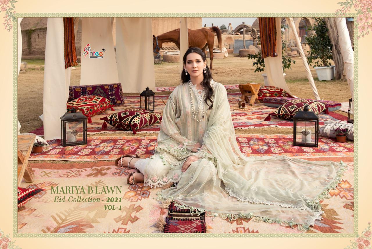 Mariya B Lawn Eid Collection 2021 Vol 1 By Shree Fabs Manufacturer And Dealer From All Over India